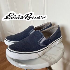 Eddie Bauer - Men’s 9.5 Navy Blue Slip Ons
